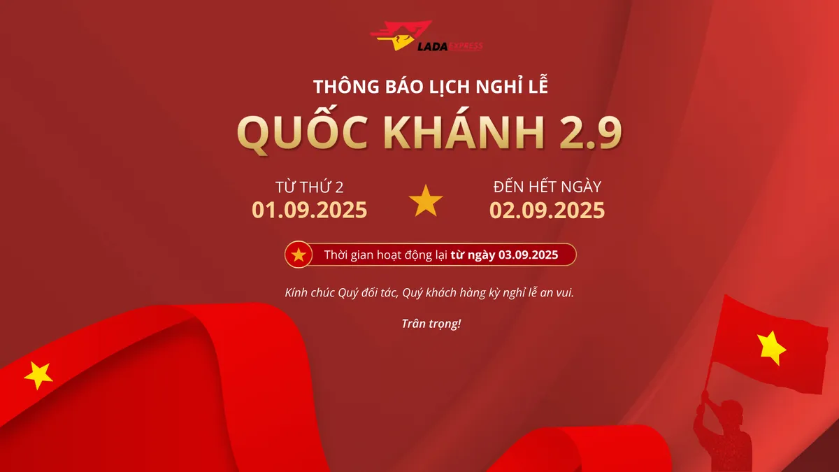 Thông báo lịch nghỉ lễ Quốc khánh 2/9